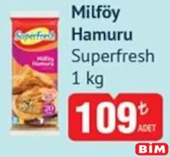 SUPERFRESH MİLFÖY HAMURU 1 KG fiyat ve kampanya bilgisi